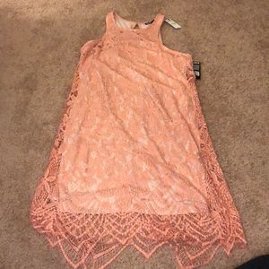 Pink lace dress
